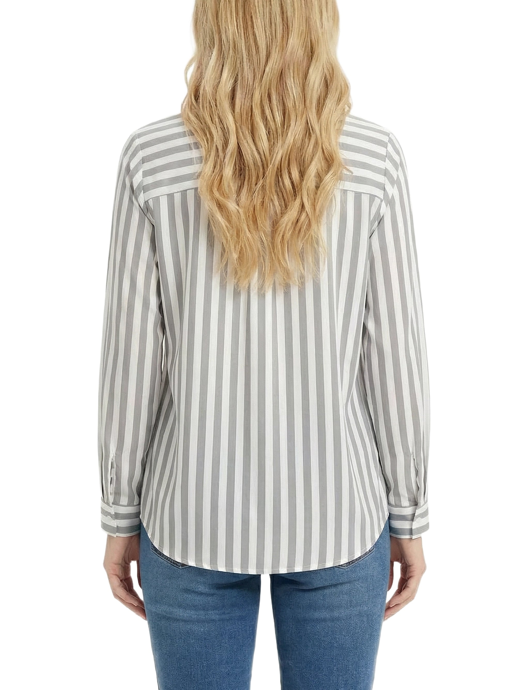 NY Collection Long Sleeve Blouse With Chest Pocket