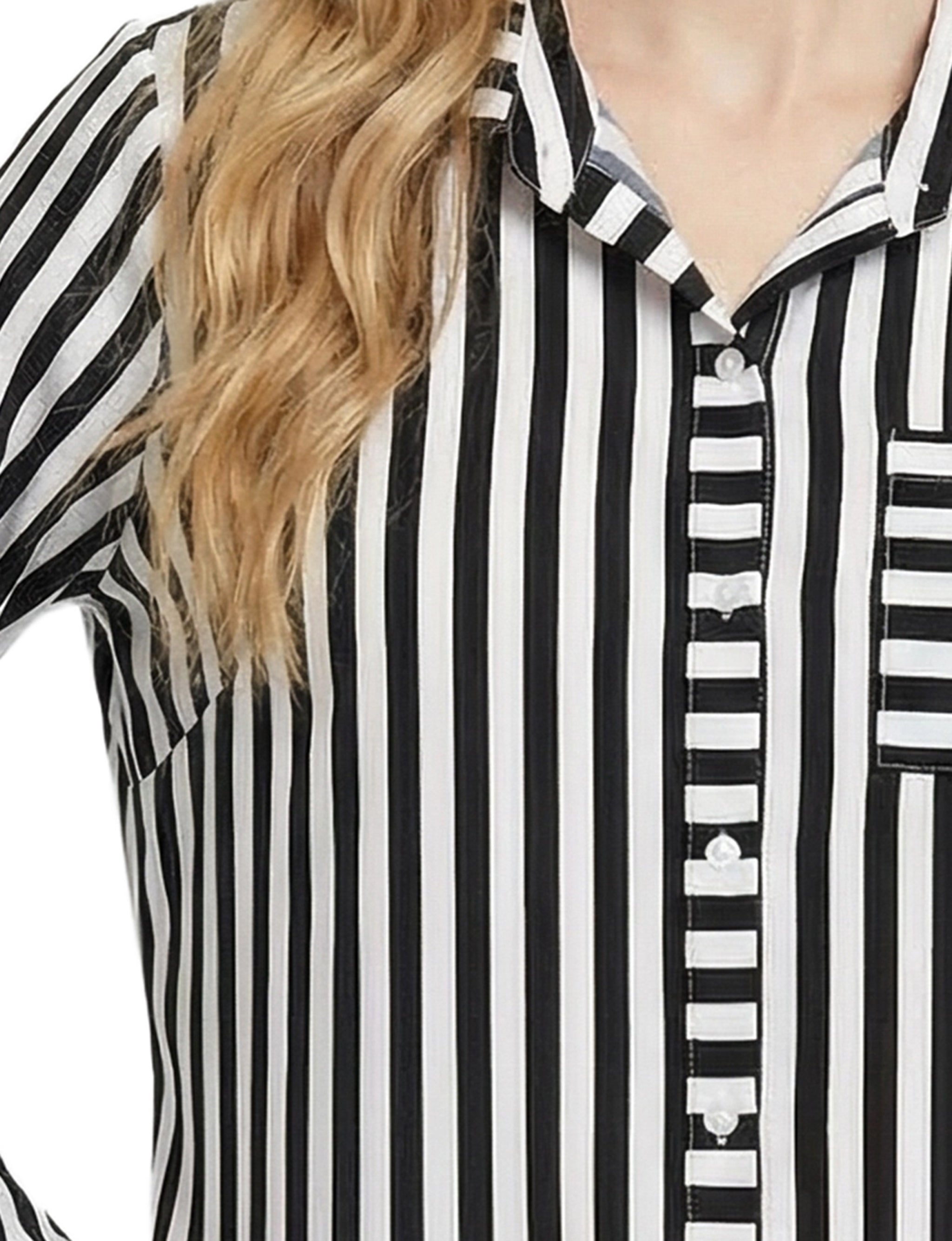 NY Collection Long Sleeve Blouse With Chest Pocket