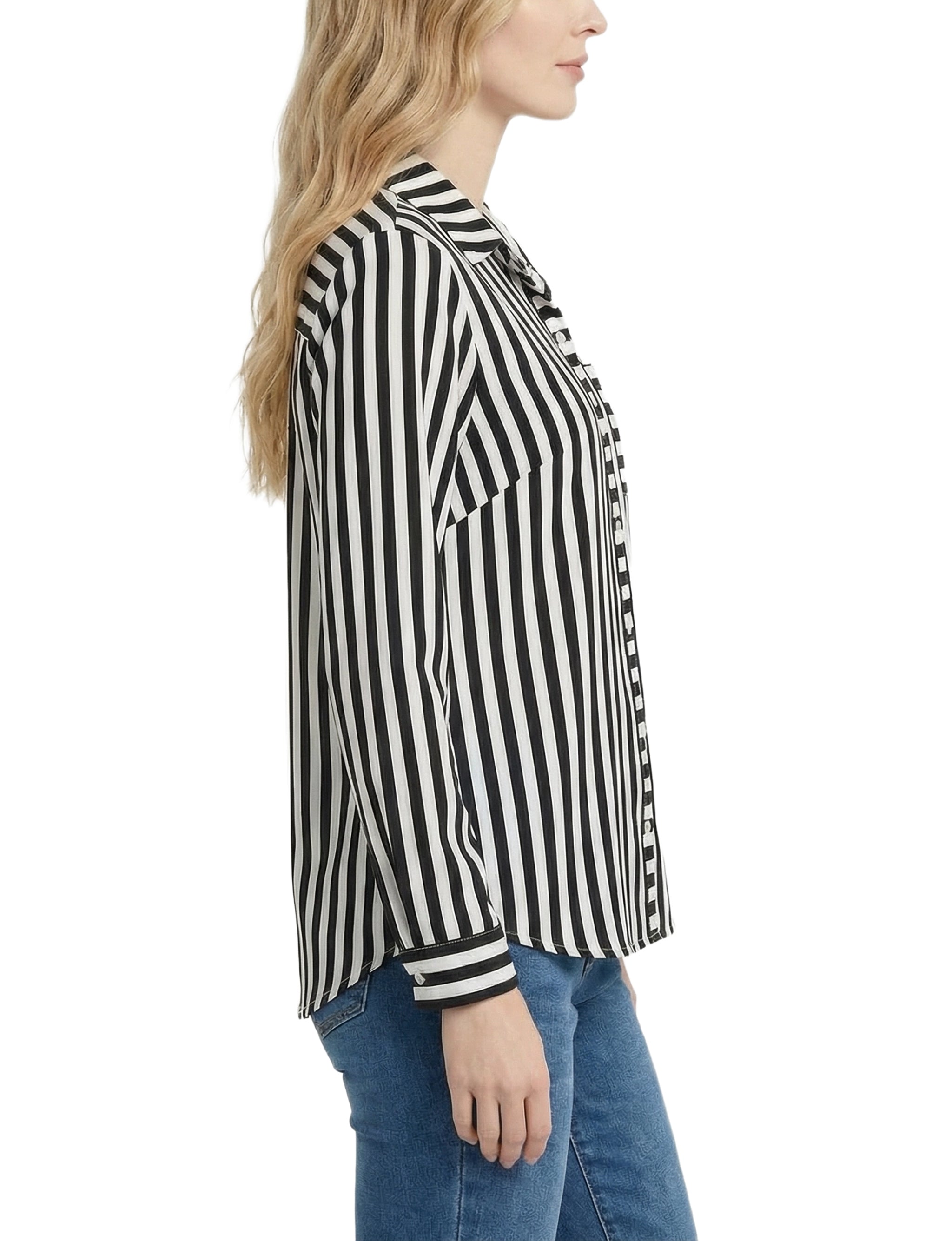 NY Collection Long Sleeve Blouse With Chest Pocket