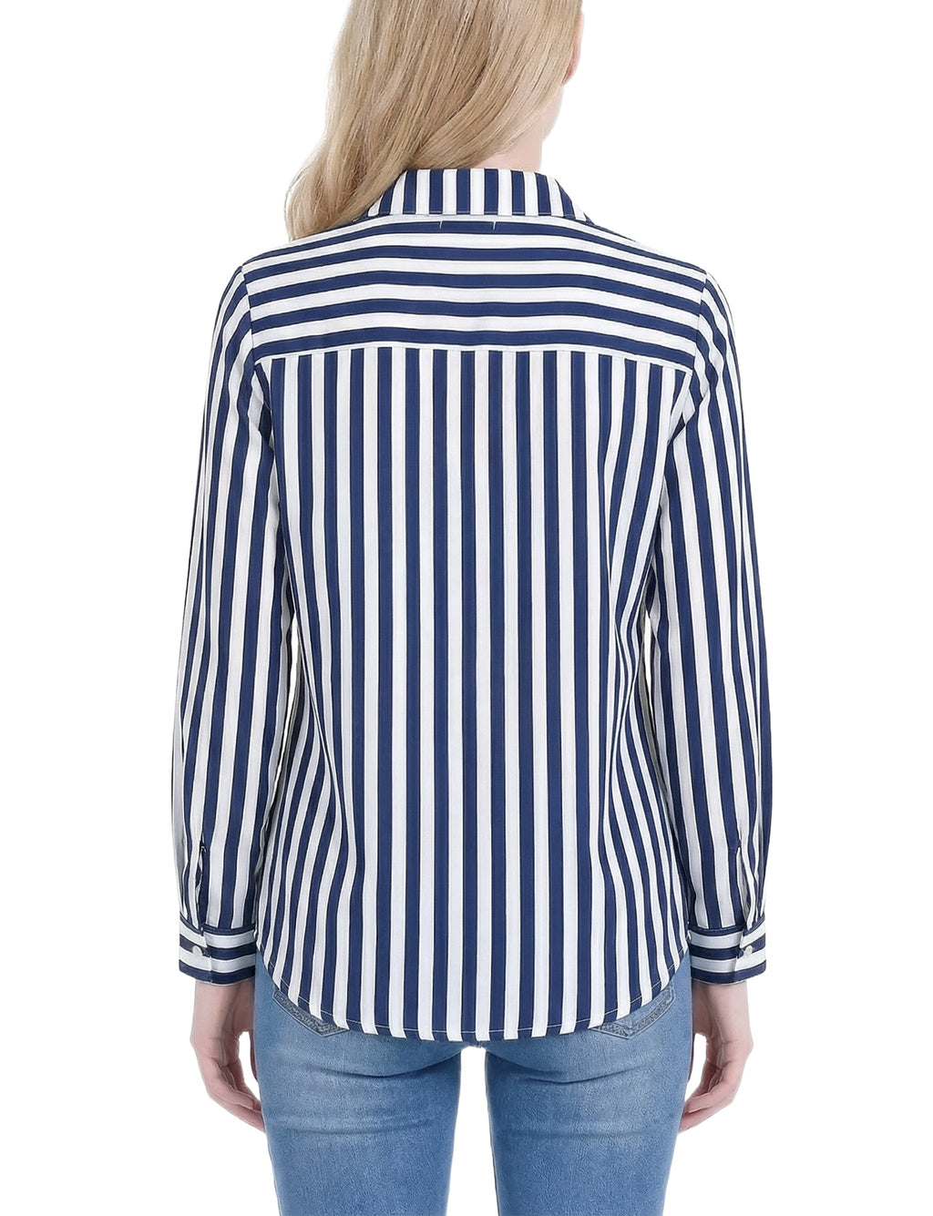 NY Collection Long Sleeve Blouse With Chest Pocket
