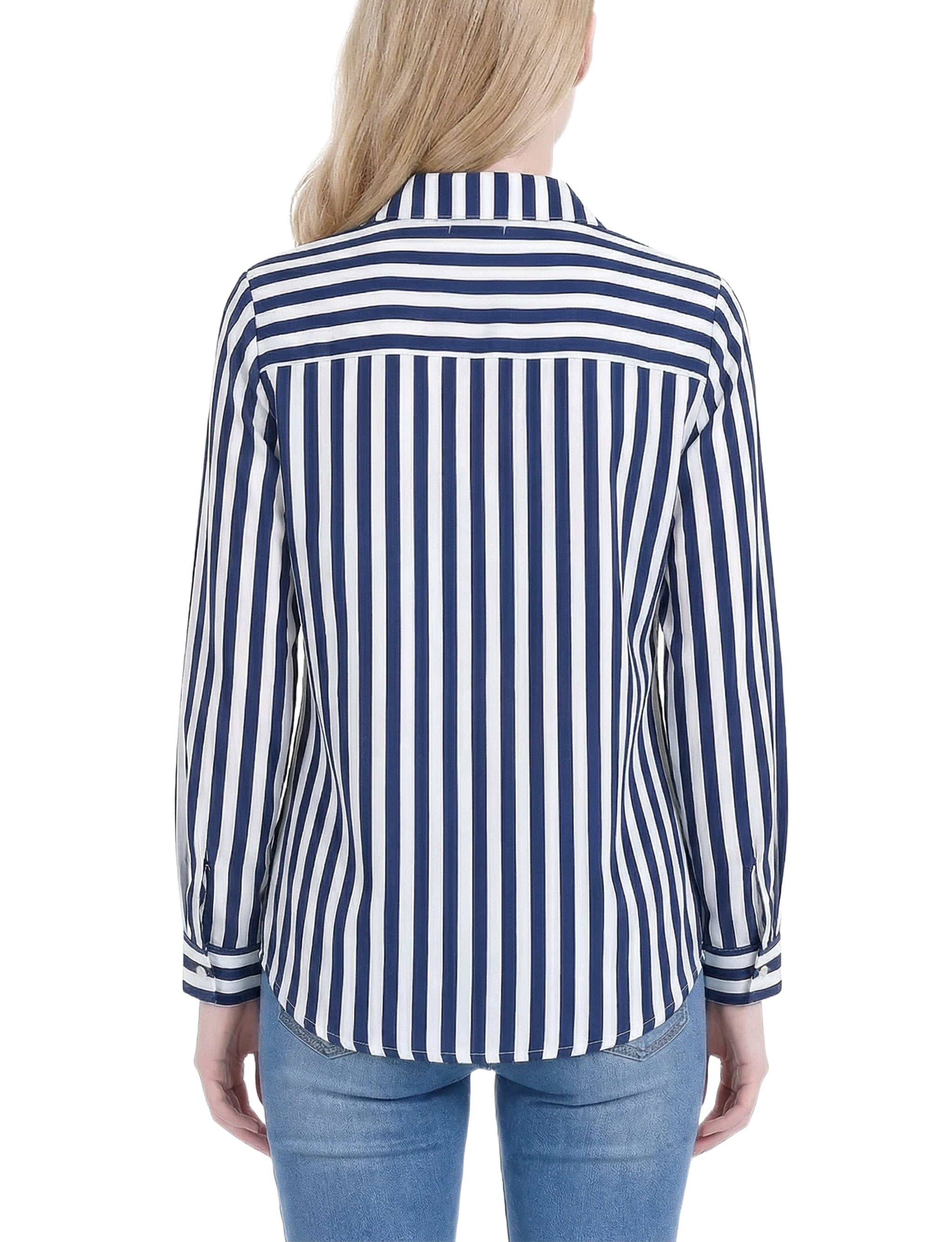 NY Collection Long Sleeve Blouse With Chest Pocket