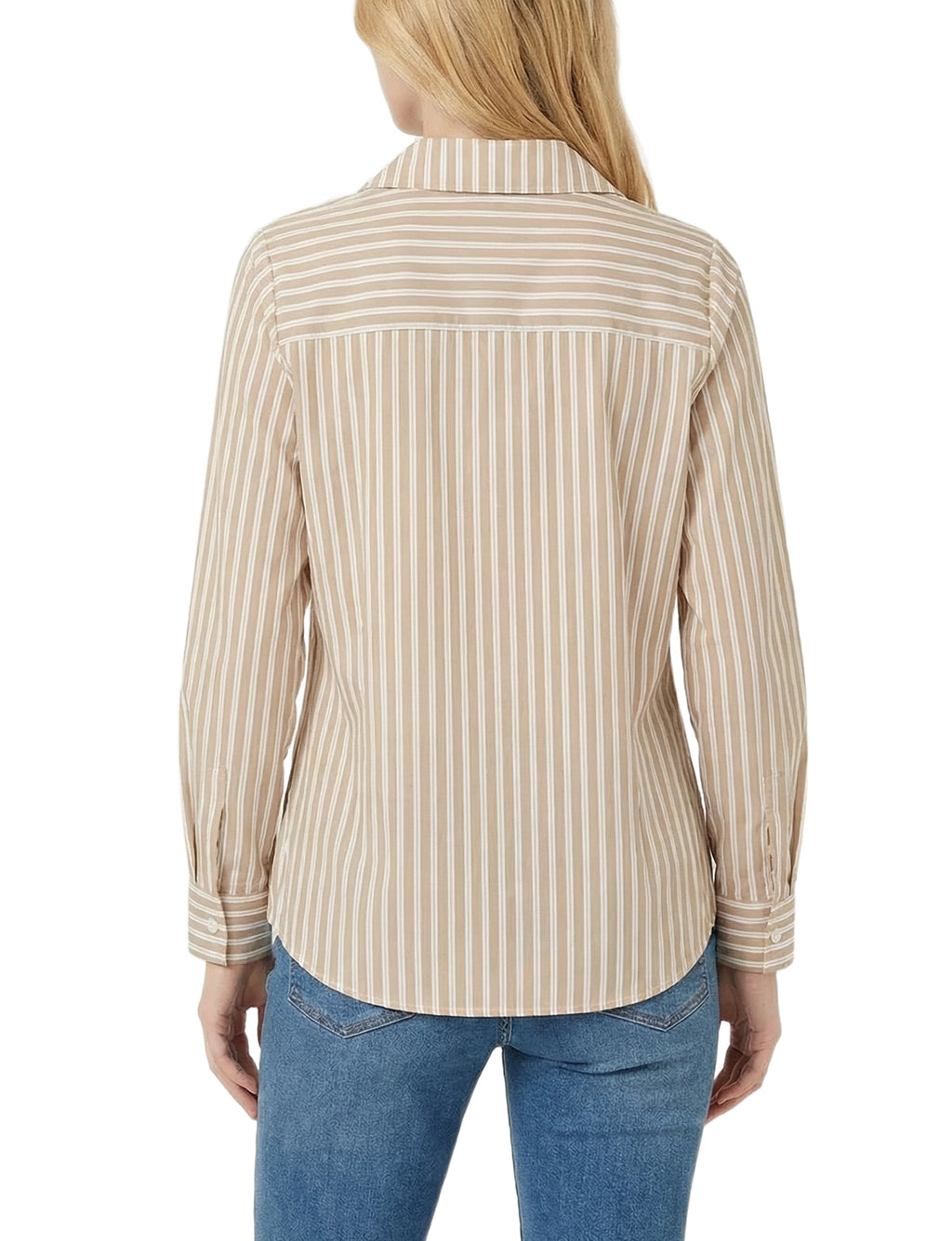 NY Collection Long Sleeve Blouse With Chest Pocket
